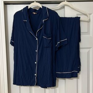 NWOT eberjey Navy PJ Set XL